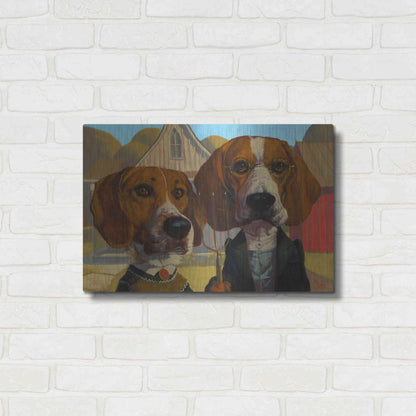 Luxe Metal Art 'American Gothic' by Thomas Fluharty, Metal Wall Art,24x16