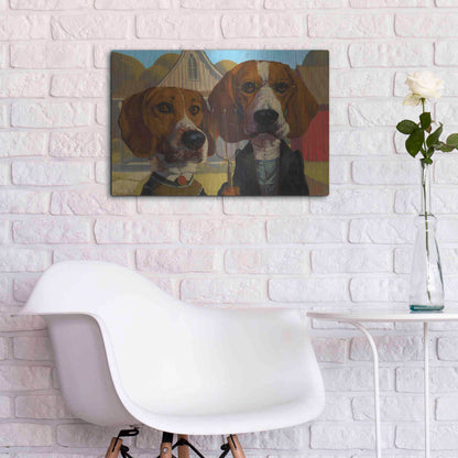 Luxe Metal Art 'American Gothic' by Thomas Fluharty, Metal Wall Art,24x16