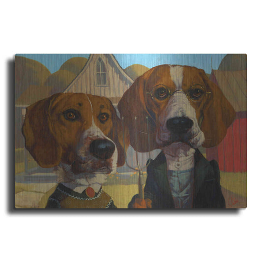 Luxe Metal Art 'American Gothic' by Thomas Fluharty, Metal Wall Art