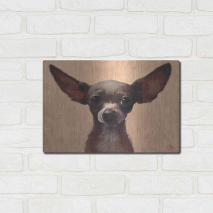 Luxe Metal Art 'Chihuahua' by Thomas Fluharty, Metal Wall Art,16x12
