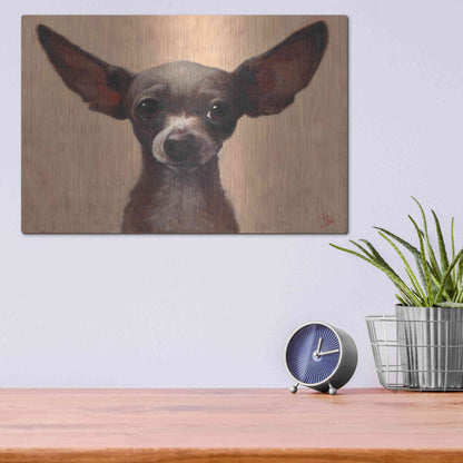 Luxe Metal Art 'Chihuahua' by Thomas Fluharty, Metal Wall Art,16x12