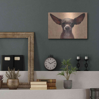 Luxe Metal Art 'Chihuahua' by Thomas Fluharty, Metal Wall Art,16x12