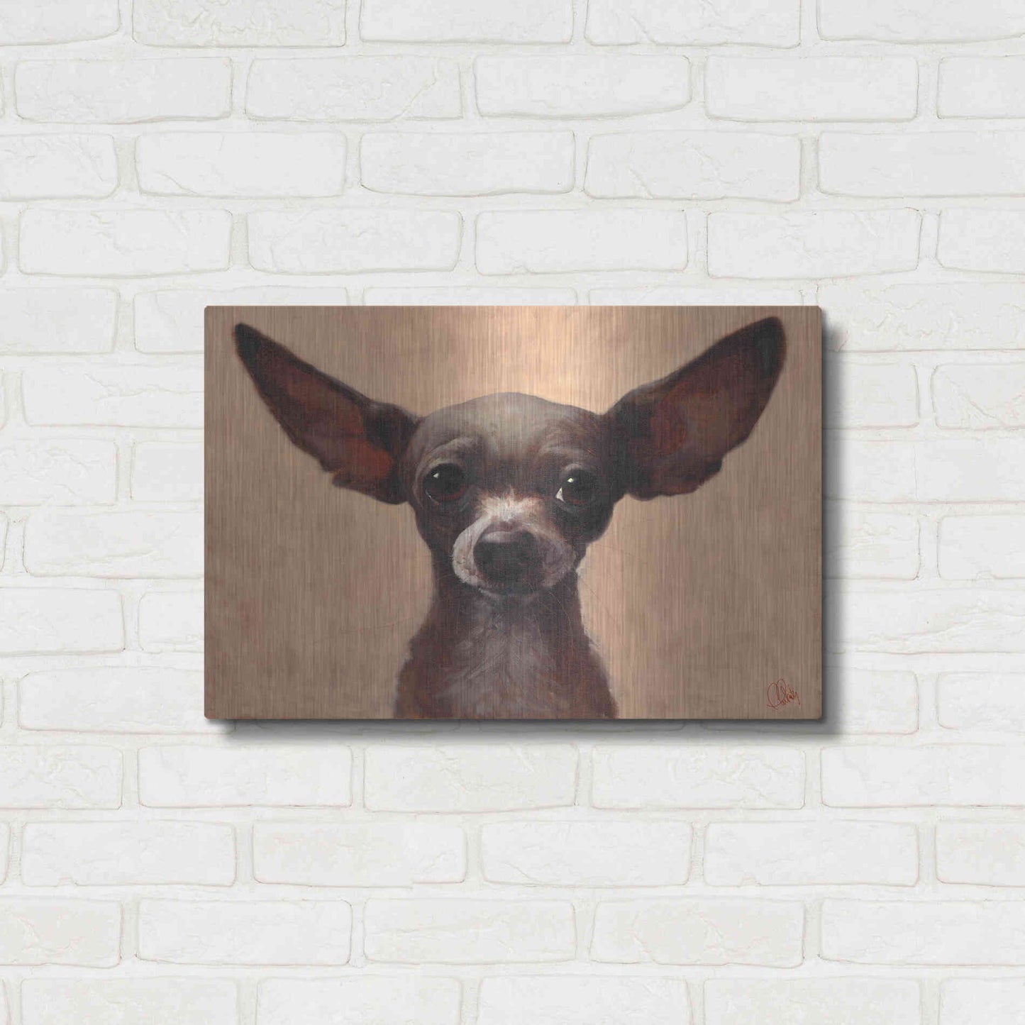 Luxe Metal Art 'Chihuahua' by Thomas Fluharty, Metal Wall Art,24x16