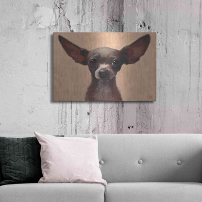 Luxe Metal Art 'Chihuahua' by Thomas Fluharty, Metal Wall Art,36x24