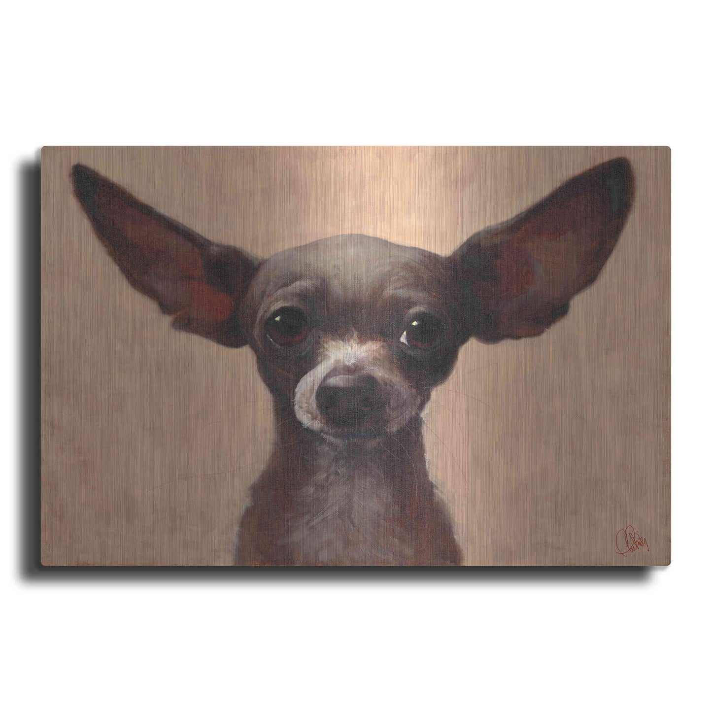 Luxe Metal Art 'Chihuahua' by Thomas Fluharty, Metal Wall Art