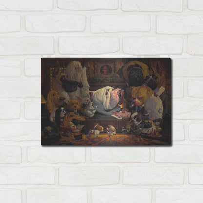 Luxe Metal Art 'DogFather' by Thomas Fluharty, Metal Wall Art,16x12