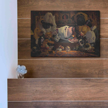 Luxe Metal Art 'DogFather' by Thomas Fluharty, Metal Wall Art,16x12