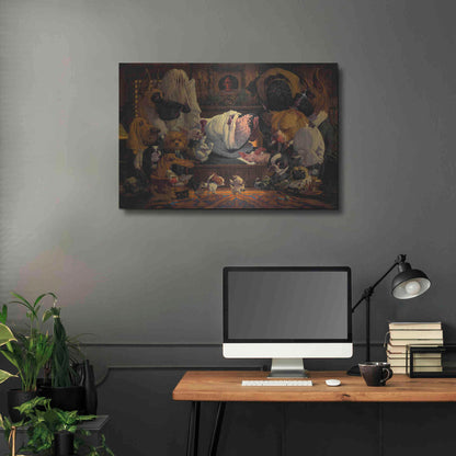 Luxe Metal Art 'DogFather' by Thomas Fluharty, Metal Wall Art,36x24