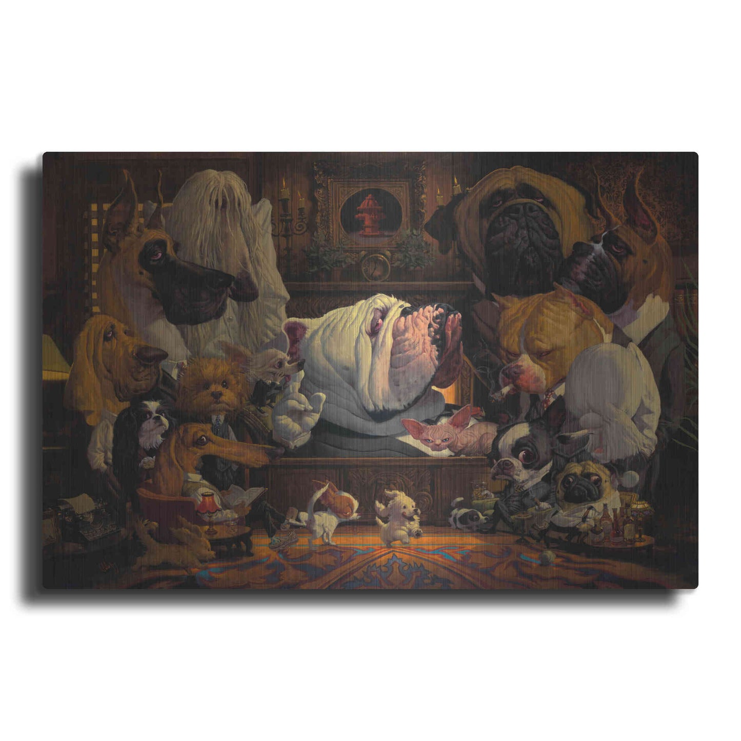 Luxe Metal Art 'DogFather' by Thomas Fluharty, Metal Wall Art