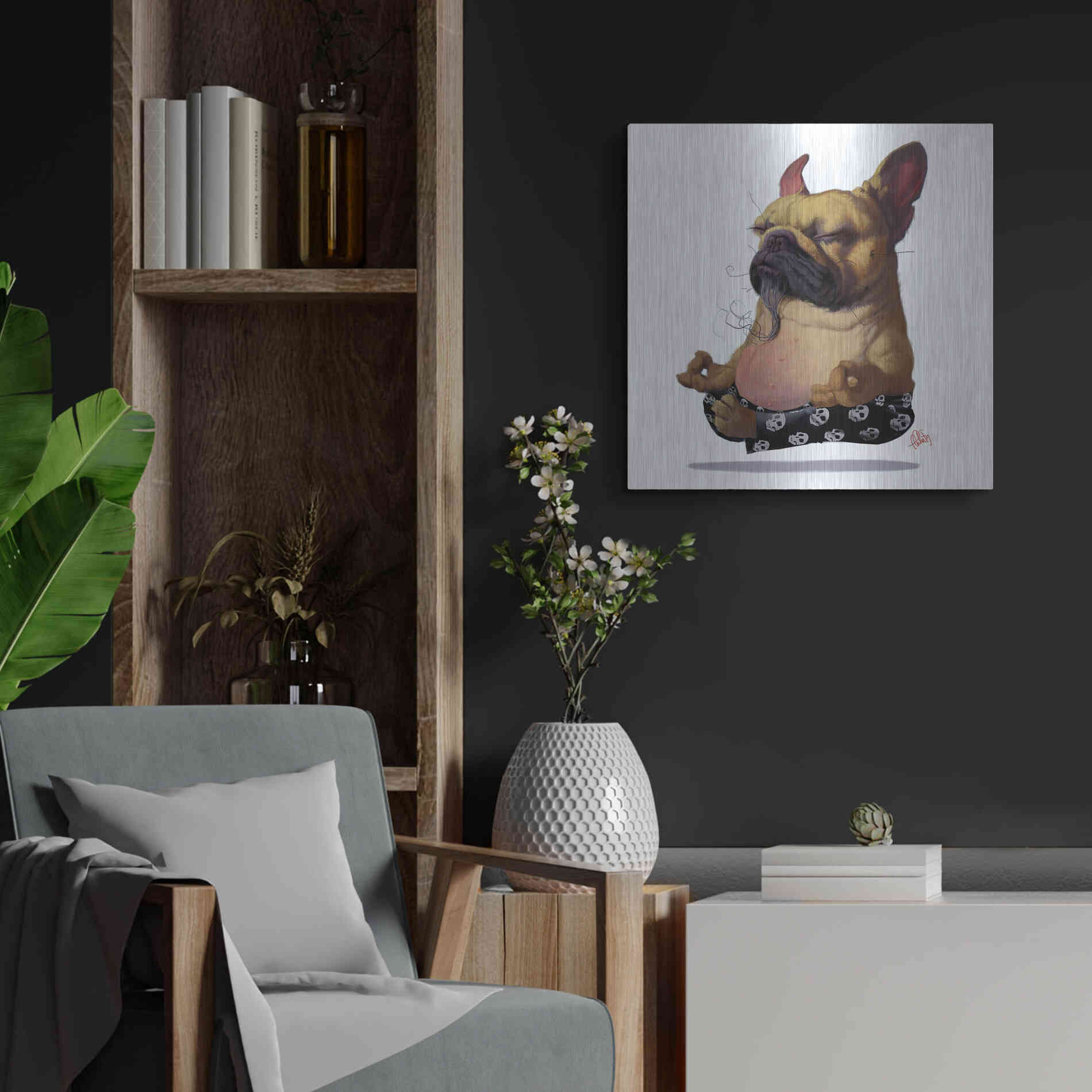 Luxe Metal Art 'Floater' by Thomas Fluharty, Metal Wall Art,24x24