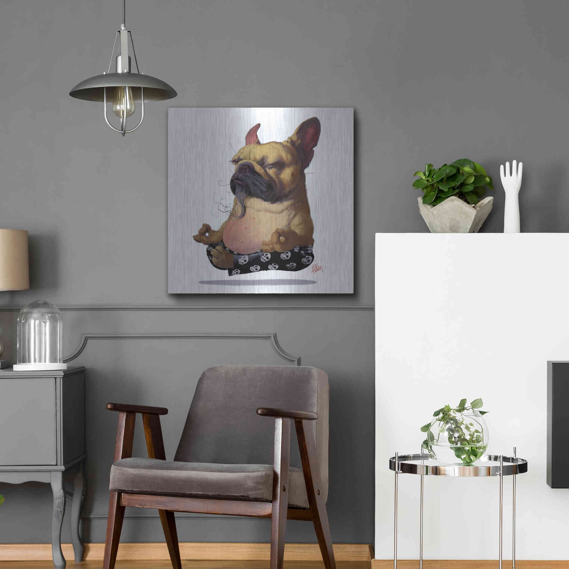 Luxe Metal Art 'Floater' by Thomas Fluharty, Metal Wall Art,24x24