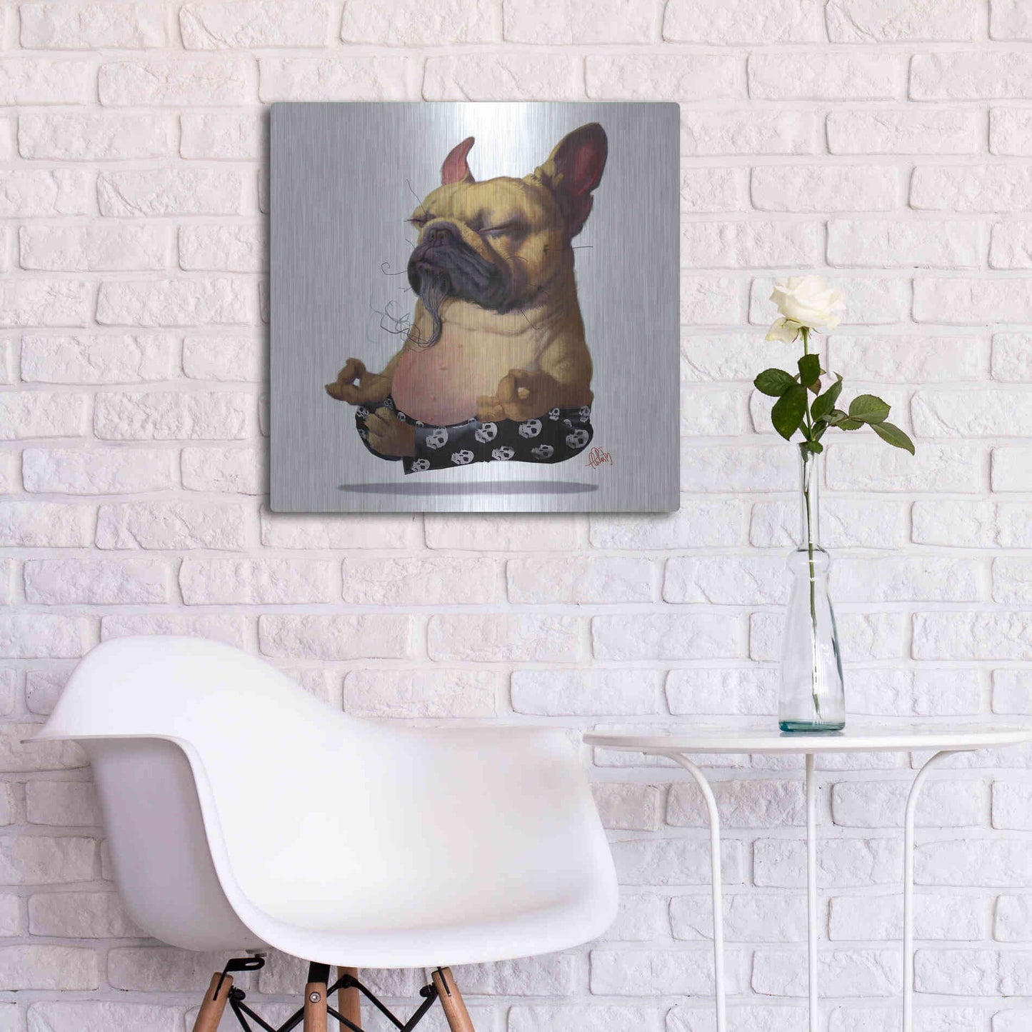 Luxe Metal Art 'Floater' by Thomas Fluharty, Metal Wall Art,24x24