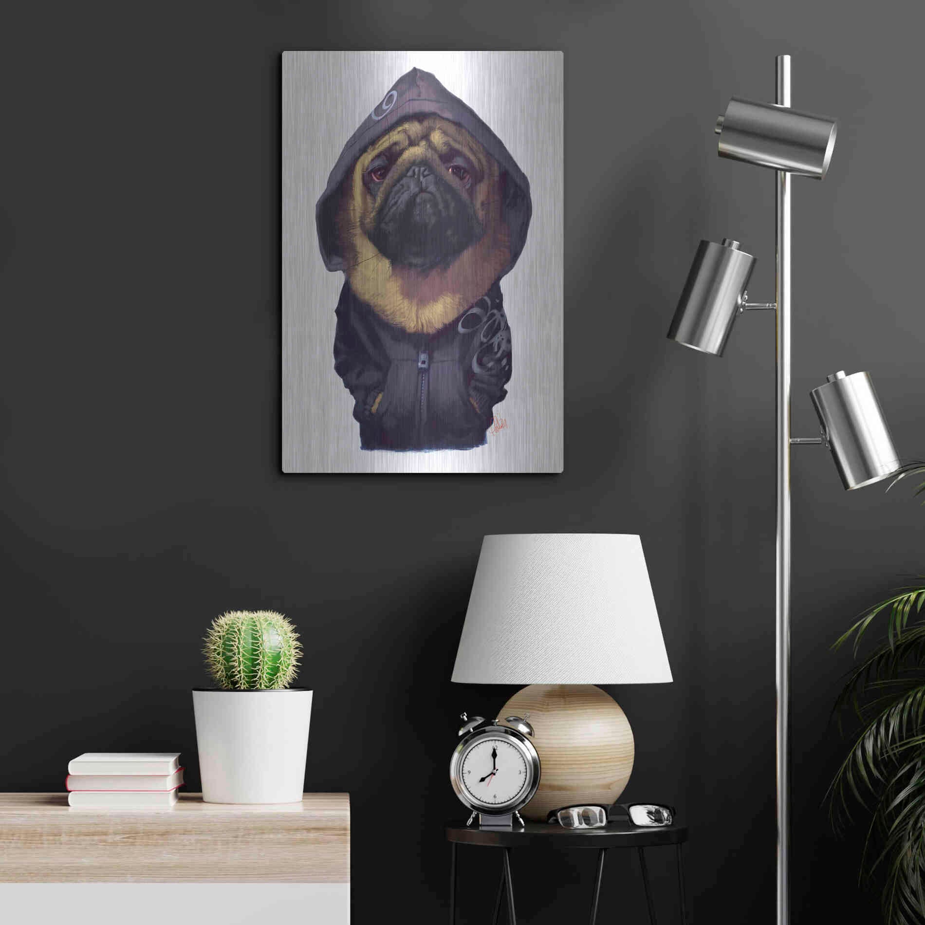 Luxe Metal Art 'Homie' by Thomas Fluharty, Metal Wall Art,16x24