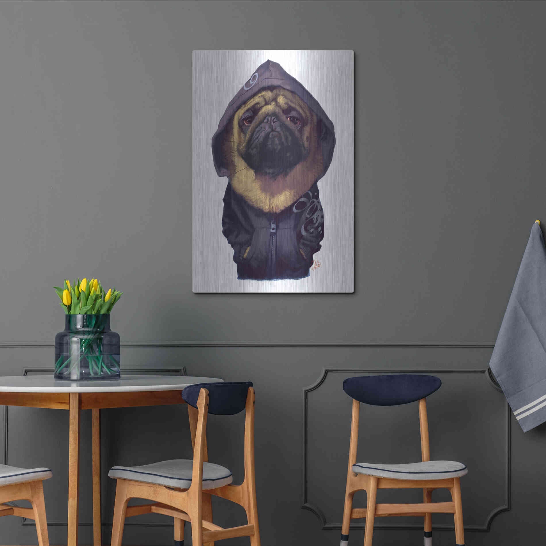 Luxe Metal Art 'Homie' by Thomas Fluharty, Metal Wall Art,24x36