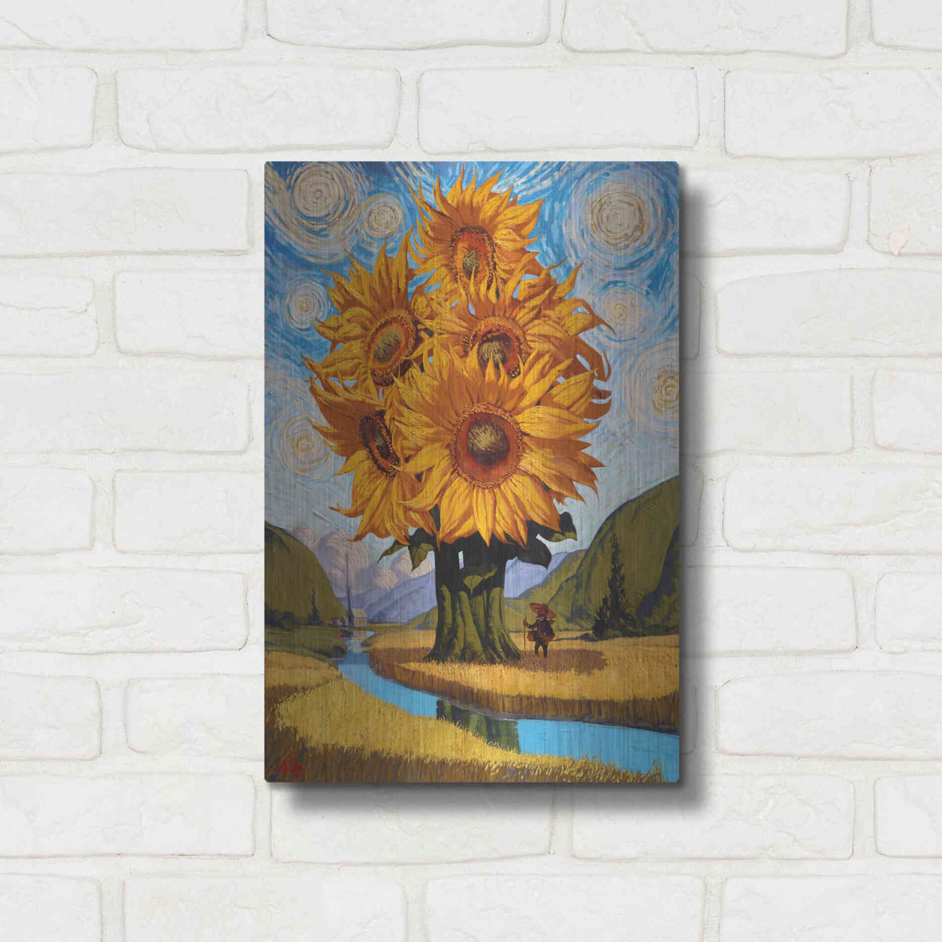 Luxe Metal Art 'In The Valley' by Thomas Fluharty, Metal Wall Art,12x16
