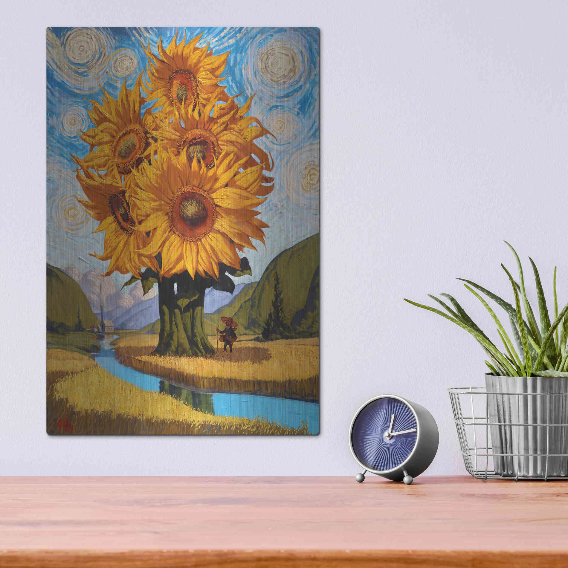 Luxe Metal Art 'In The Valley' by Thomas Fluharty, Metal Wall Art,12x16