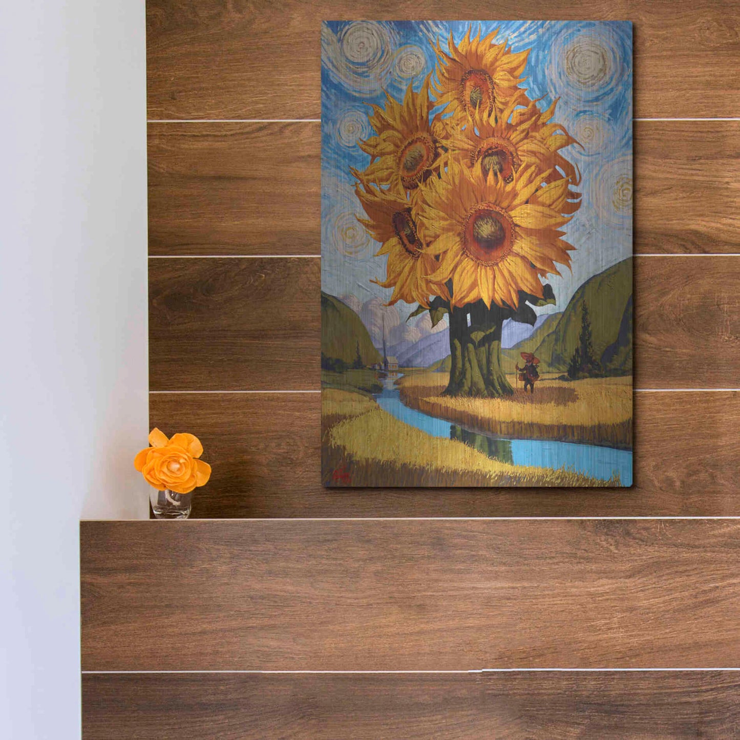 Luxe Metal Art 'In The Valley' by Thomas Fluharty, Metal Wall Art,12x16