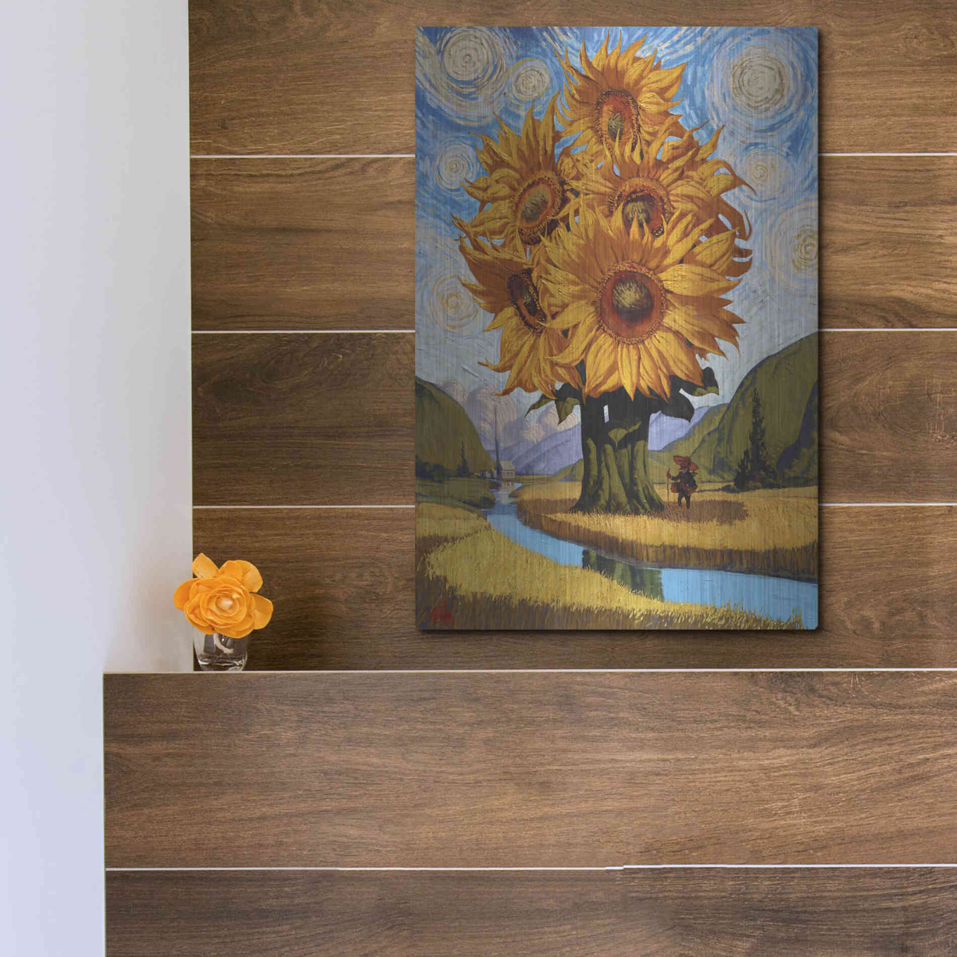 Luxe Metal Art 'In The Valley' by Thomas Fluharty, Metal Wall Art,12x16