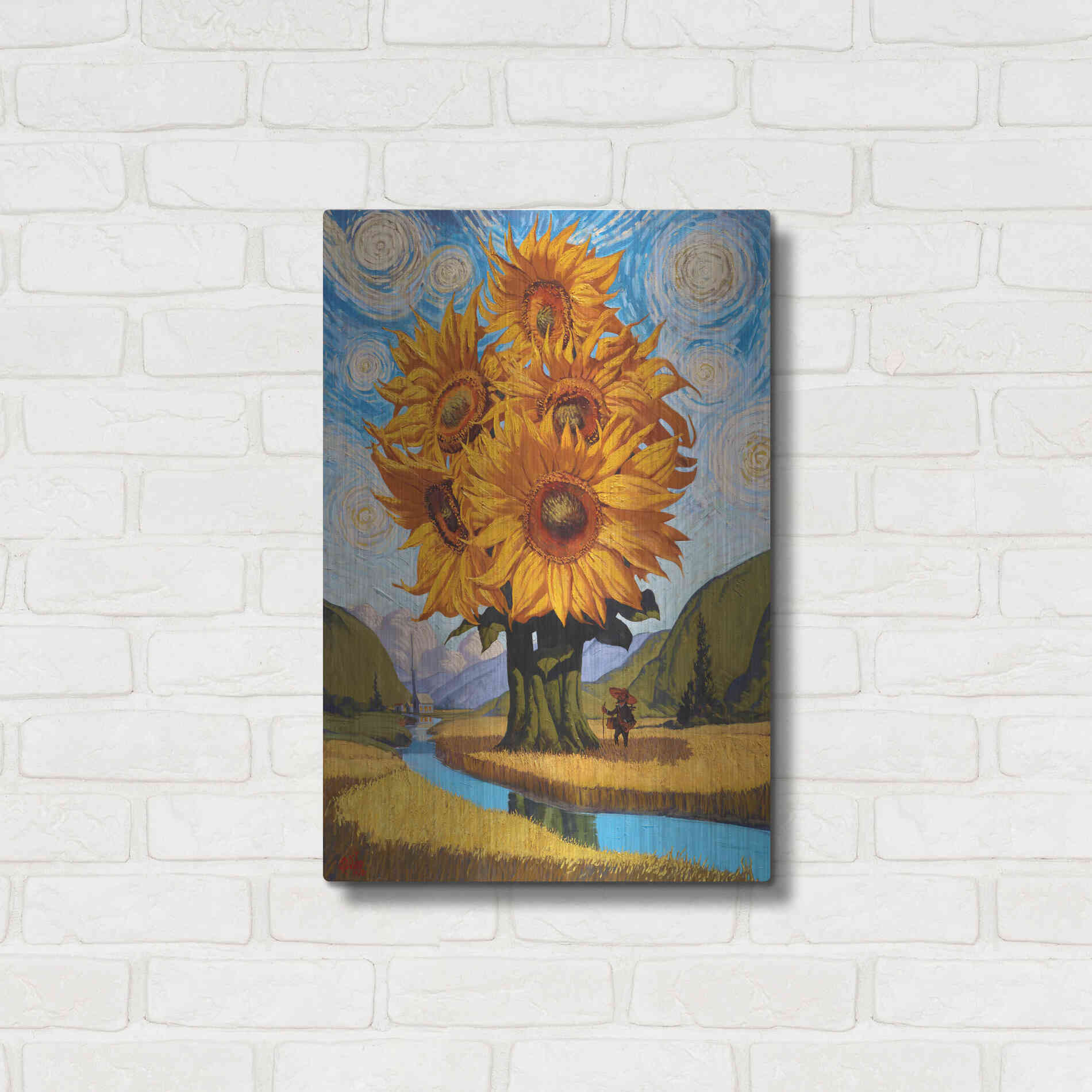 Luxe Metal Art 'In The Valley' by Thomas Fluharty, Metal Wall Art,16x24