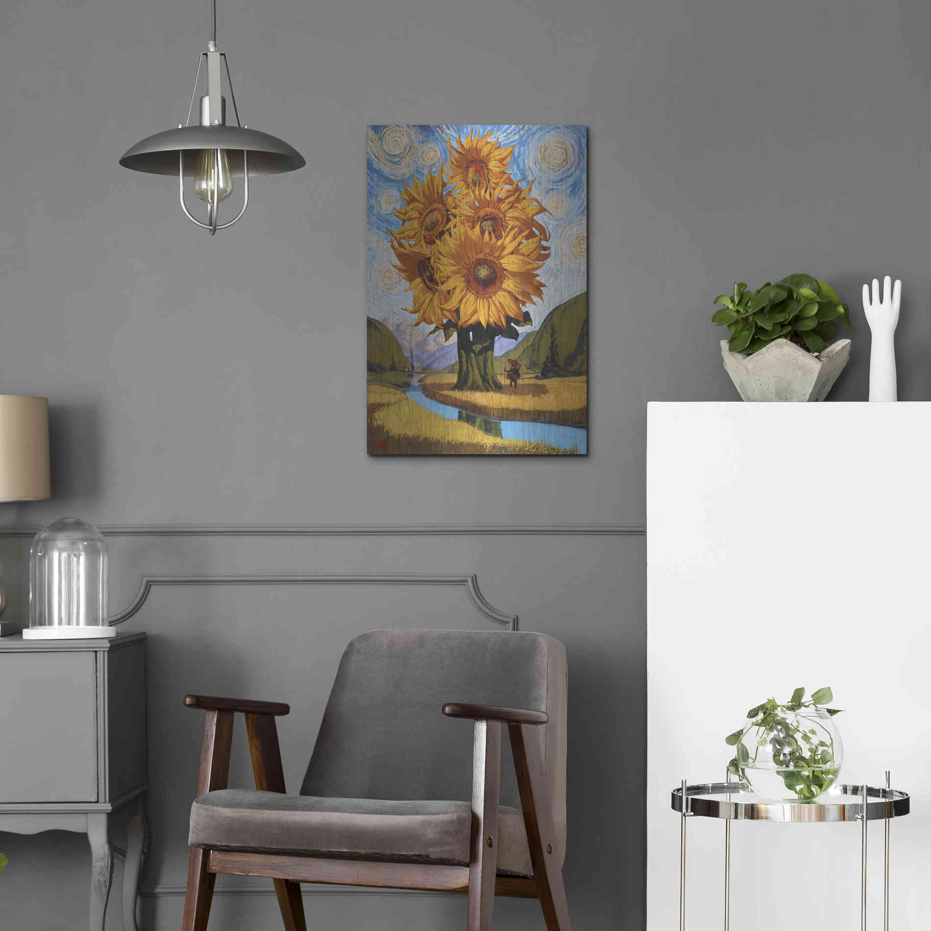 Luxe Metal Art 'In The Valley' by Thomas Fluharty, Metal Wall Art,16x24