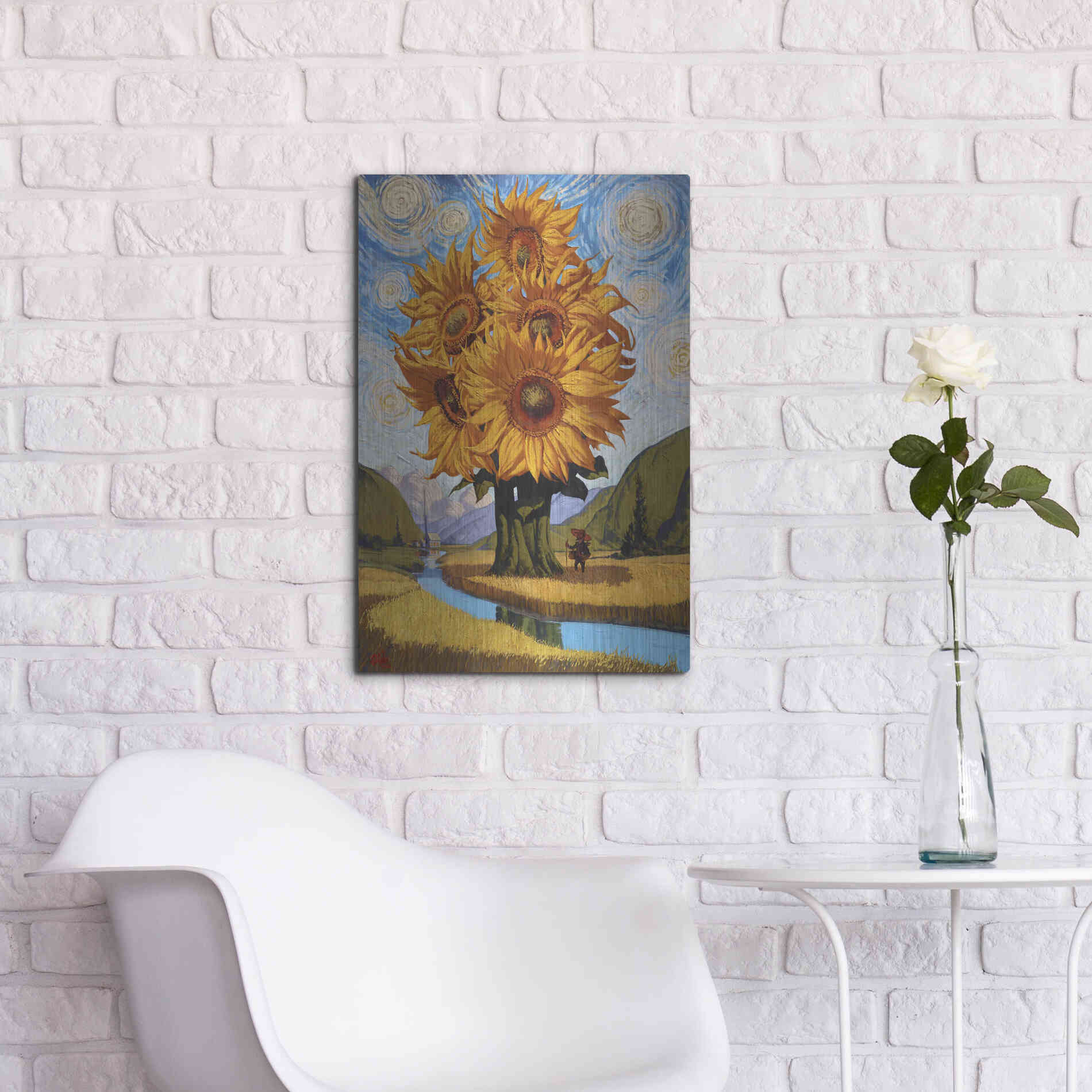 Luxe Metal Art 'In The Valley' by Thomas Fluharty, Metal Wall Art,16x24