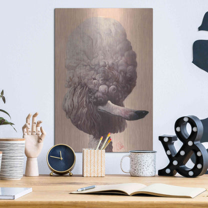 Luxe Metal Art 'Poodle' by Thomas Fluharty, Metal Wall Art,12x16
