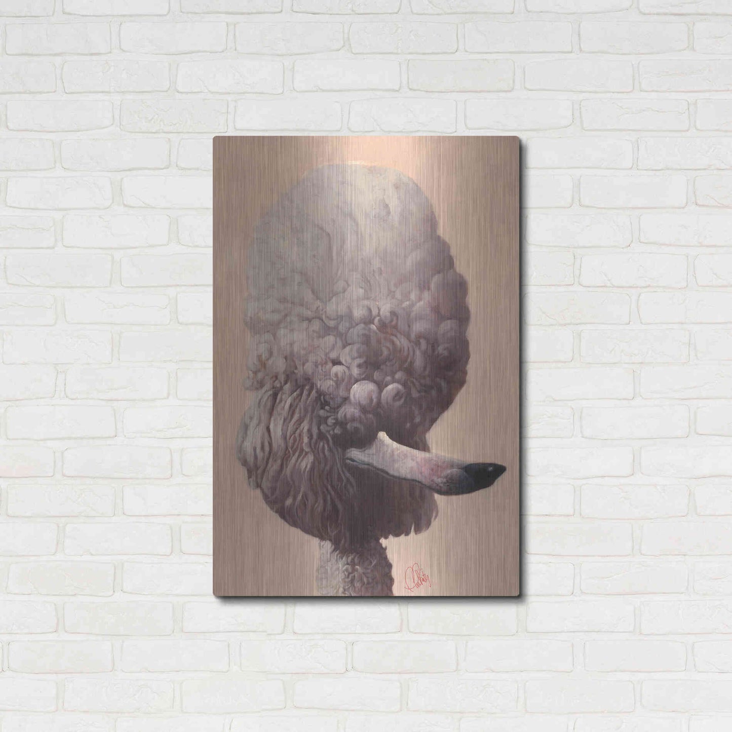 Luxe Metal Art 'Poodle' by Thomas Fluharty, Metal Wall Art,24x36