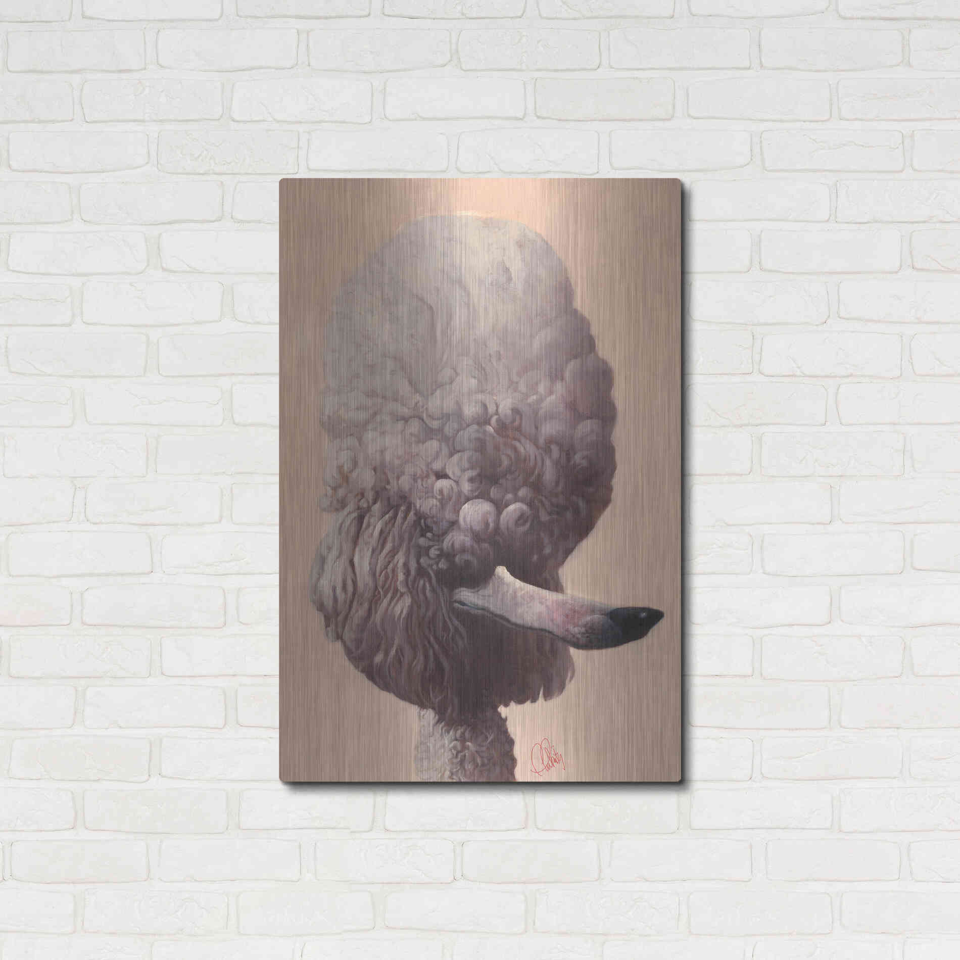 Luxe Metal Art 'Poodle' by Thomas Fluharty, Metal Wall Art,24x36