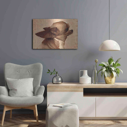 Luxe Metal Art 'Profile-Chihuahua' by Thomas Fluharty, Metal Wall Art,24x16