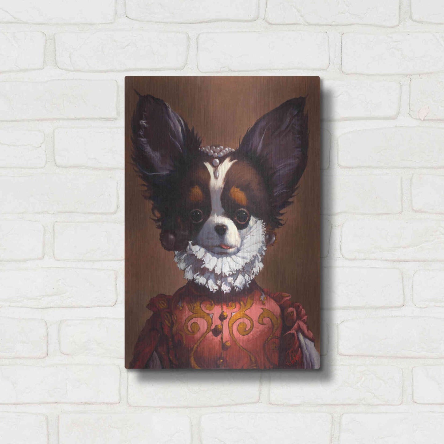 Luxe Metal Art 'Queenie' by Thomas Fluharty, Metal Wall Art,12x16