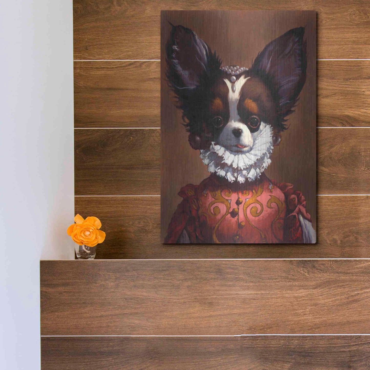 Luxe Metal Art 'Queenie' by Thomas Fluharty, Metal Wall Art,12x16