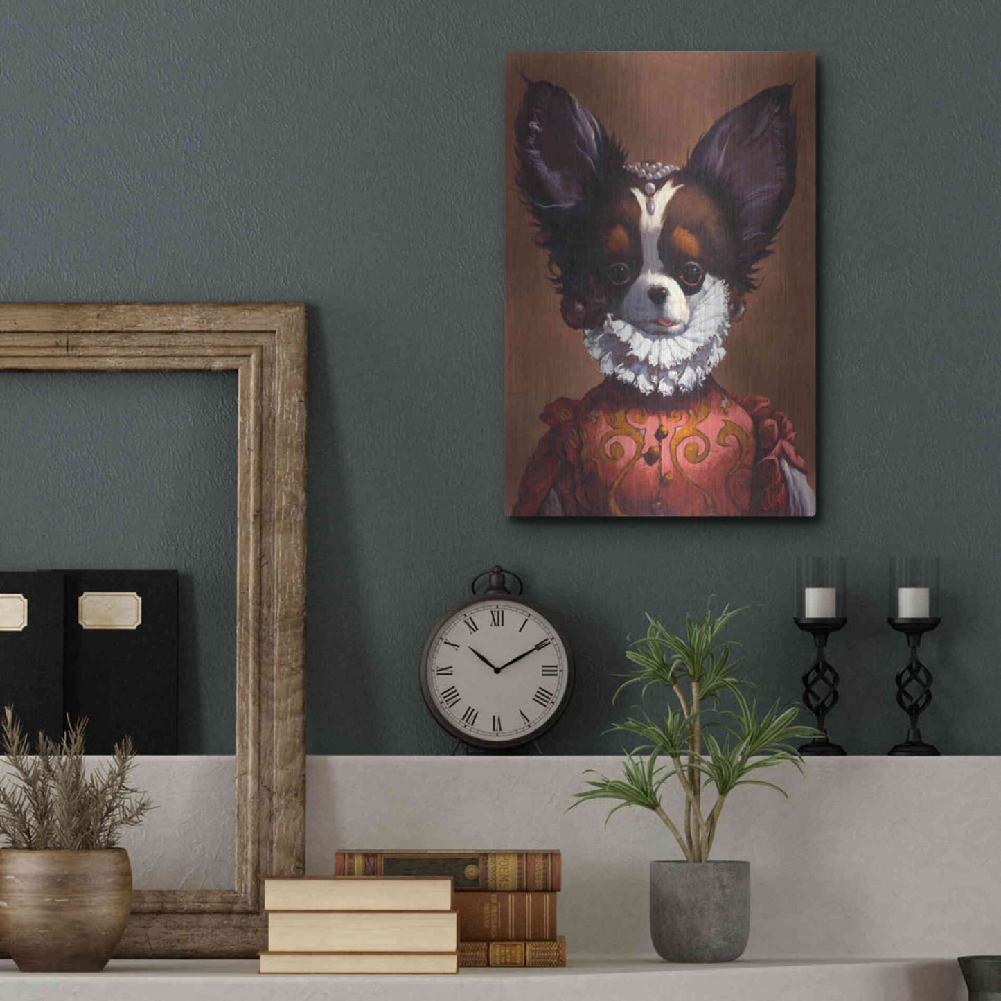Luxe Metal Art 'Queenie' by Thomas Fluharty, Metal Wall Art,12x16