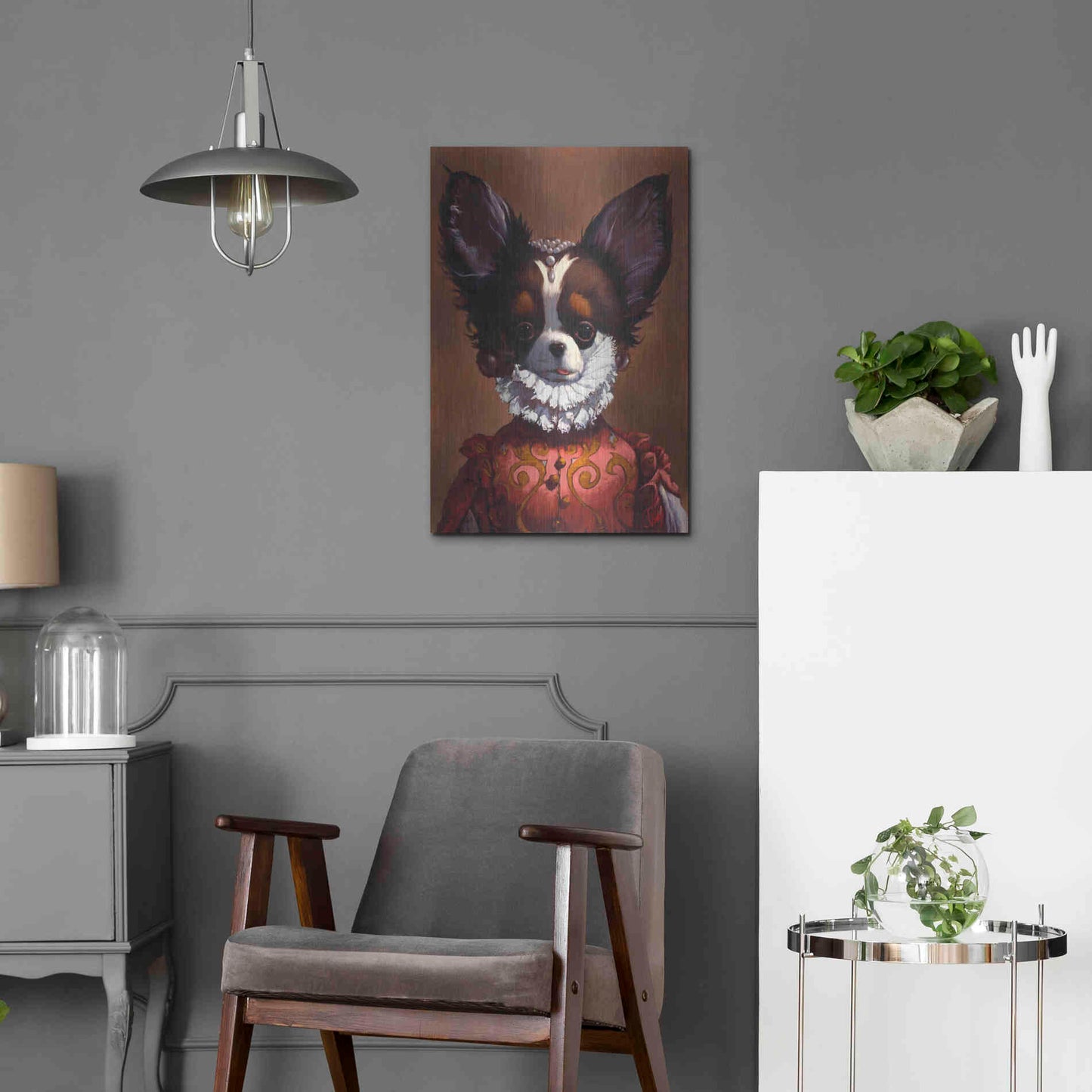 Luxe Metal Art 'Queenie' by Thomas Fluharty, Metal Wall Art,16x24