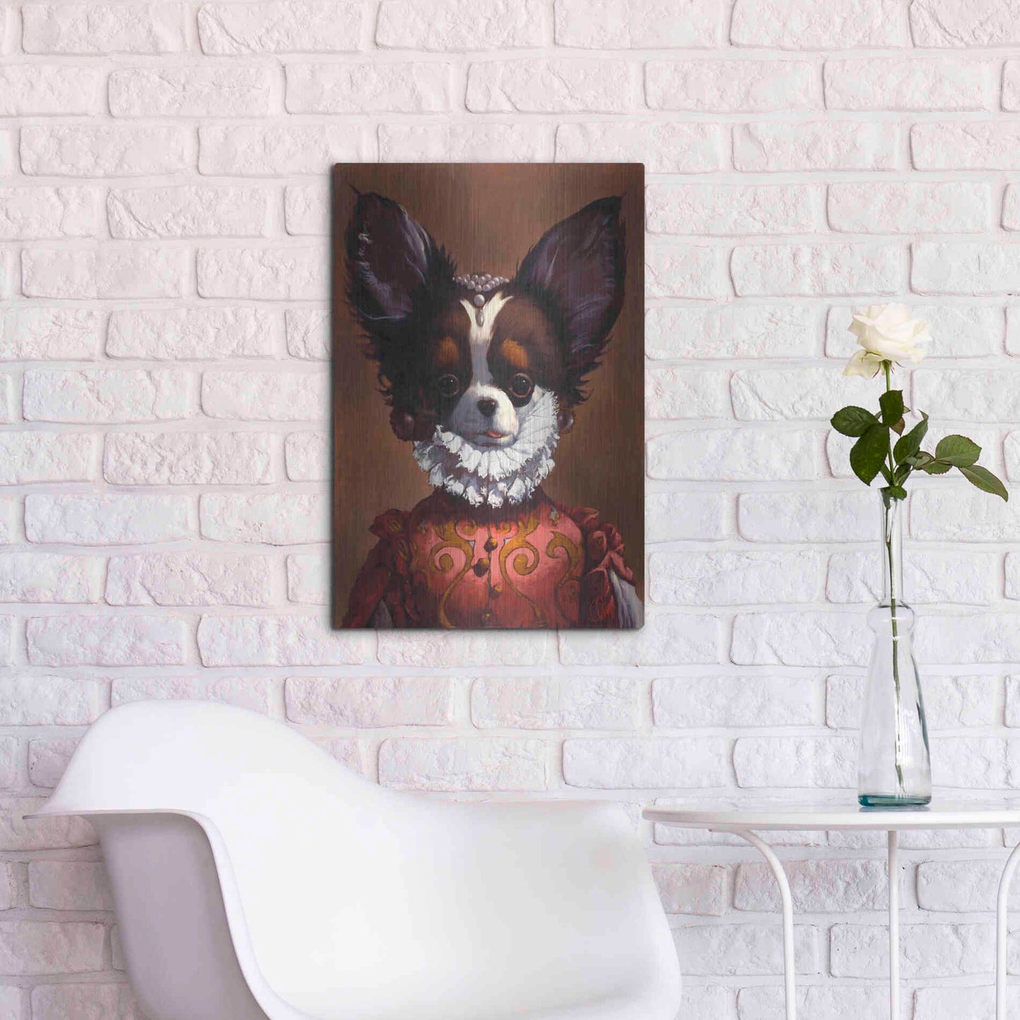 Luxe Metal Art 'Queenie' by Thomas Fluharty, Metal Wall Art,16x24