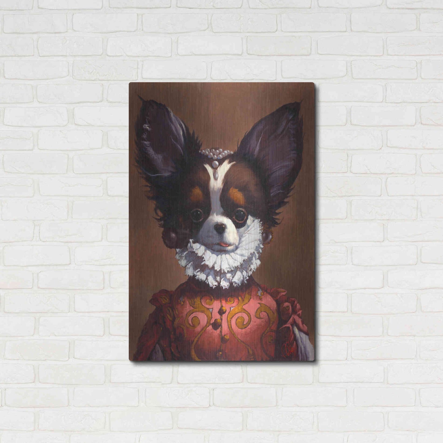 Luxe Metal Art 'Queenie' by Thomas Fluharty, Metal Wall Art,24x36