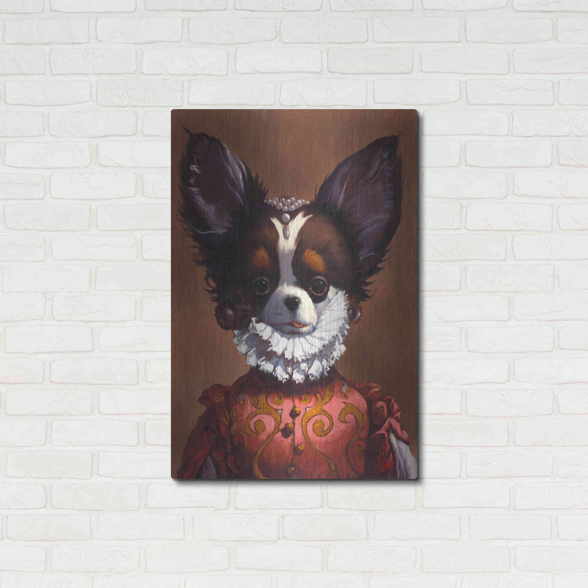 Luxe Metal Art 'Queenie' by Thomas Fluharty, Metal Wall Art,24x36