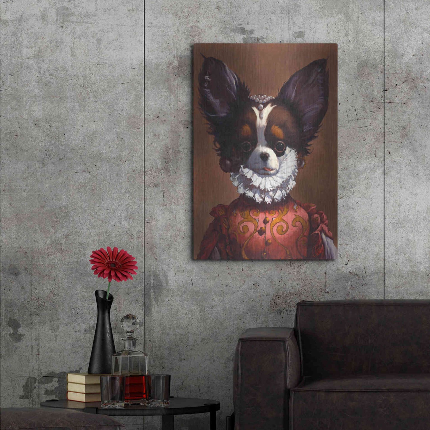 Luxe Metal Art 'Queenie' by Thomas Fluharty, Metal Wall Art,24x36