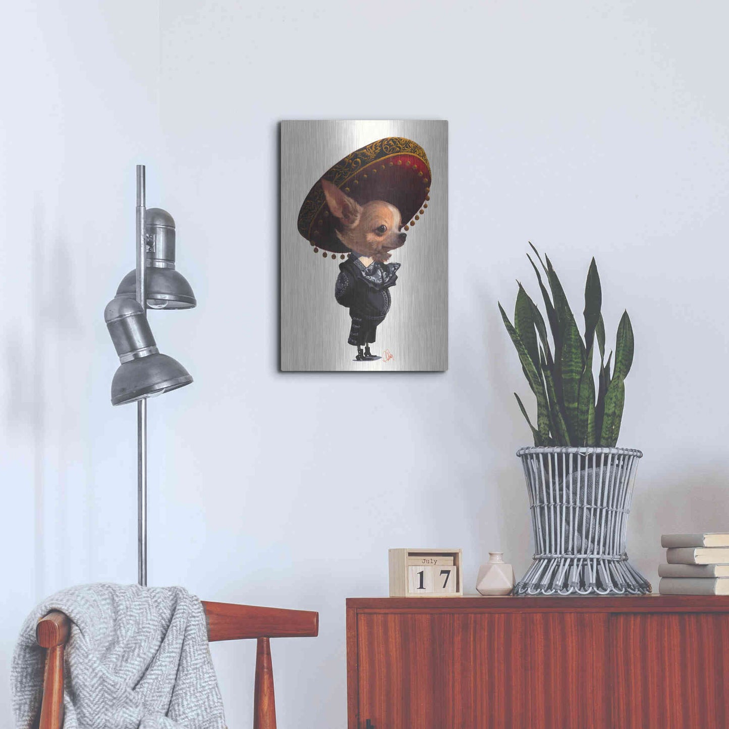 Luxe Metal Art 'Senorita' by Thomas Fluharty, Metal Wall Art,16x24