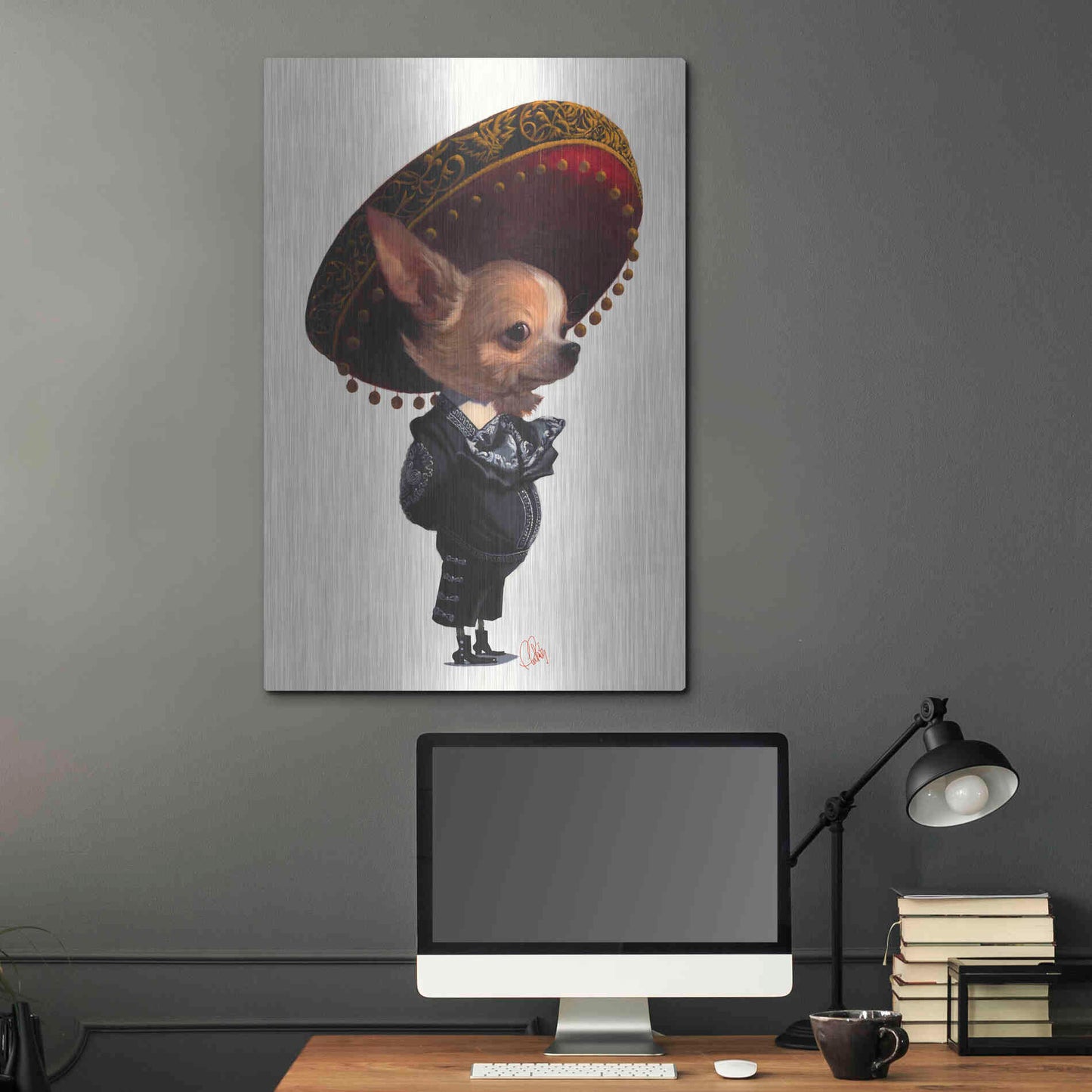 Luxe Metal Art 'Senorita' by Thomas Fluharty, Metal Wall Art,24x36