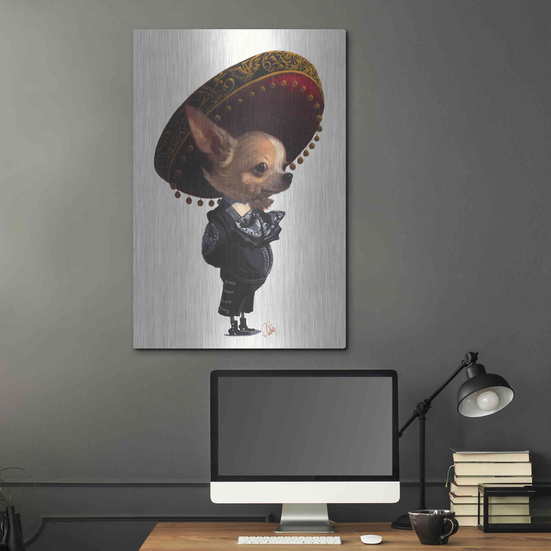 Luxe Metal Art 'Senorita' by Thomas Fluharty, Metal Wall Art,24x36