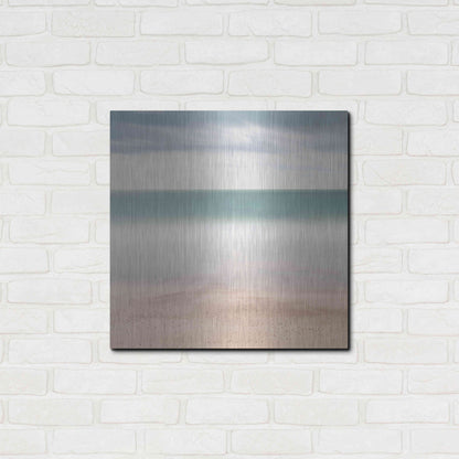 Luxe Metal Art 'Beach Sea Sky' by Wilco Dragt, Metal Wall Art,24x24