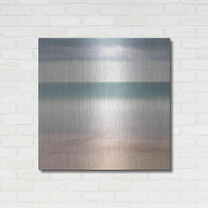 Luxe Metal Art 'Beach Sea Sky' by Wilco Dragt, Metal Wall Art,36x36