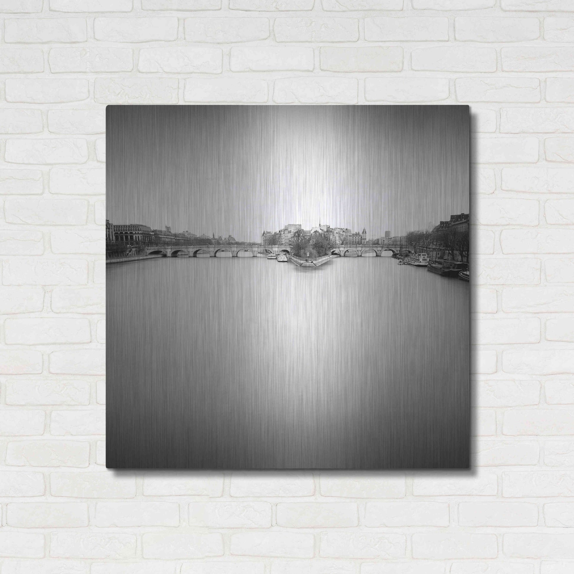 Luxe Metal Art 'Ile de la Cite' by Wilco Dragt, Metal Wall Art,36x36