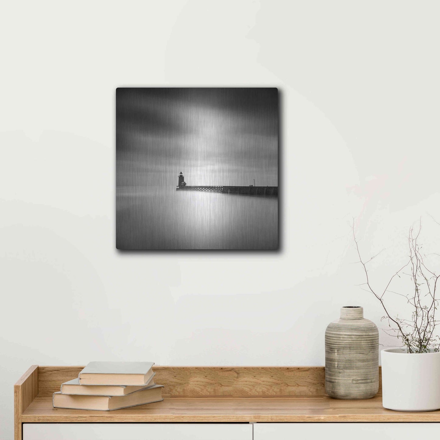 Luxe Metal Art 'Le Phare' by Wilco Dragt, Metal Wall Art,12x12