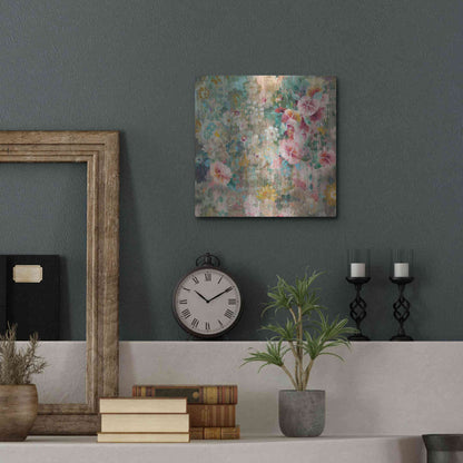 Luxe Metal Art 'Flower Shower' by Danhui Nai, Metal Wall Art,12x12
