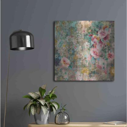 Luxe Metal Art 'Flower Shower' by Danhui Nai, Metal Wall Art,24x24