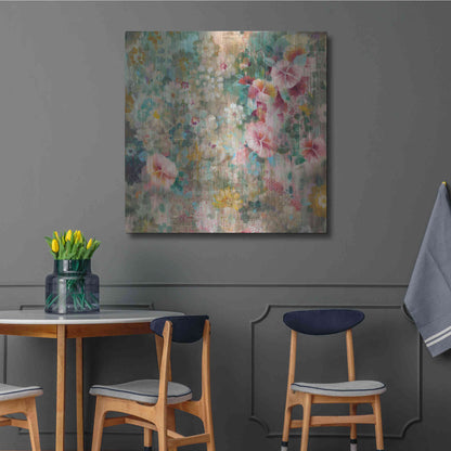 Luxe Metal Art 'Flower Shower' by Danhui Nai, Metal Wall Art,36x36