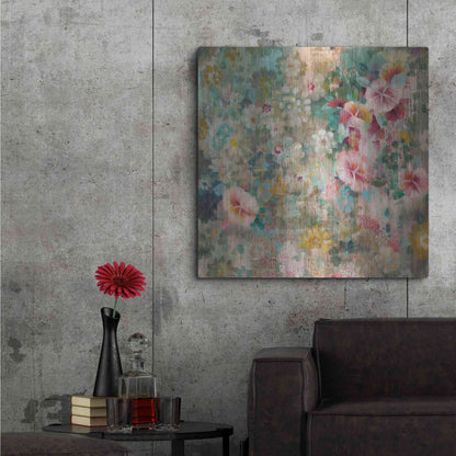 Luxe Metal Art 'Flower Shower' by Danhui Nai, Metal Wall Art,36x36