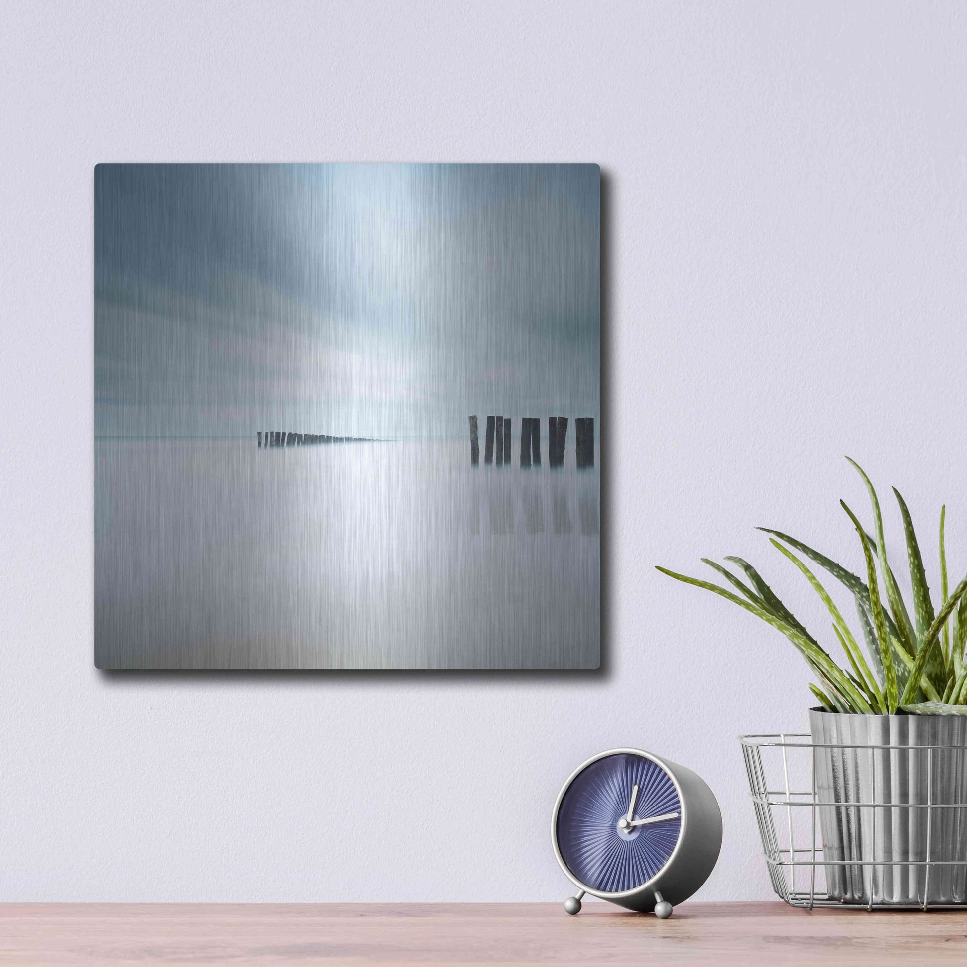 Luxe Metal Art 'Whispering' by Wilco Dragt, Metal Wall Art,12x12