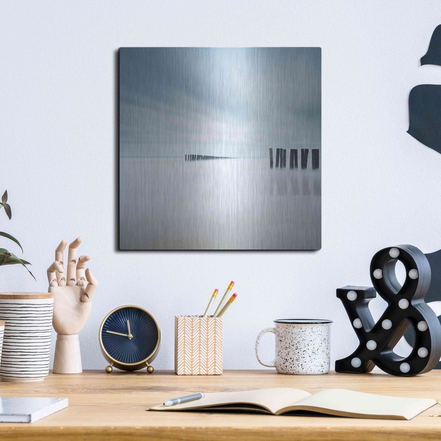 Luxe Metal Art 'Whispering' by Wilco Dragt, Metal Wall Art,12x12